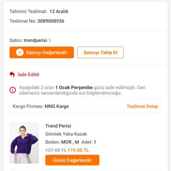 Trendyol İade Tutarı Ödenmemesi