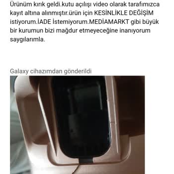 Media Markt Kasti Kırık Ürün Gönderiyor.