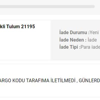 Supermino Ürünümün Elime Ulaşmaması Ve Şirket Tarafından Geri Dönüş Yapılmaması