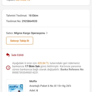 Trendyol Para İadesi Sağlamıyor
