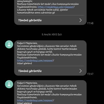 Reeder İade Talebi Reddi