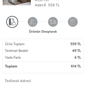 Vivense Sipariş Tarafıma Ulaştırılmadi