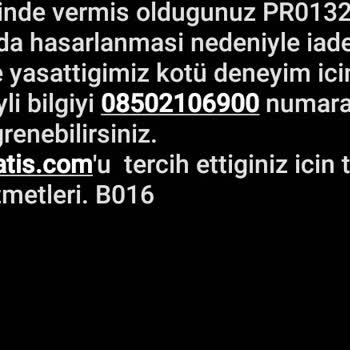 Gratis Depoda Hasar Görmesinden Dolayı İade Edildi