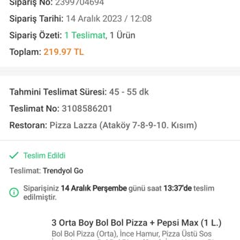 Trendyol Yemek, Ne Paramı Ne De Yemeği İade Etmedi