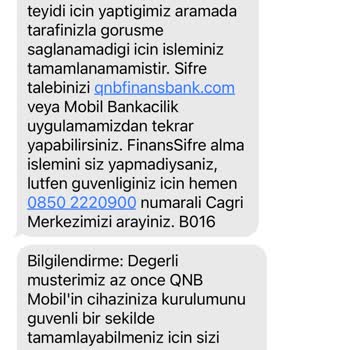 QNB Finansbank Mobil Uygulamaya Girilmiyor