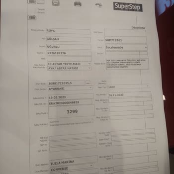 SuperStep Ayakkabının Dil Kısmının Toplanması