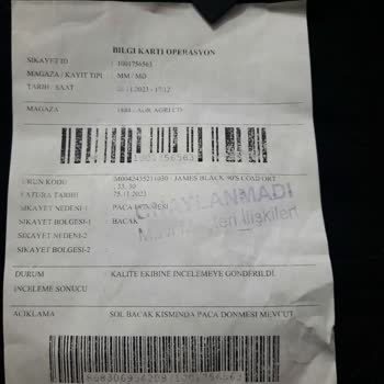 Mavi Defolu Ürünün Değişimi Ya Da İadesi Onaylanmadı