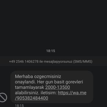 İş Bulma Vaadiyle Dolandırıcılık Tanımadığım Numaradan Mesaj Geldi