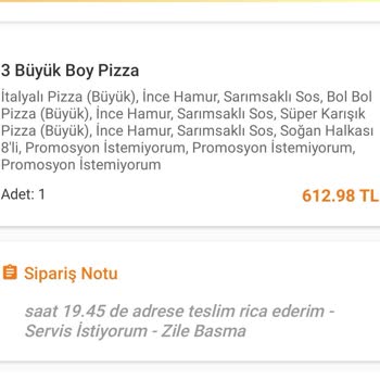 Trendyol Yemek Sipariş İptali ve Para İadesini Yapmadım