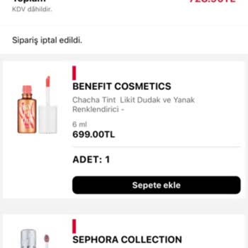 Sephora Kupon İadesini Yapmadılar