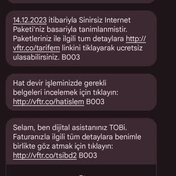 Vodafone Kendi Kendine Aşım Paketi Yapıyor