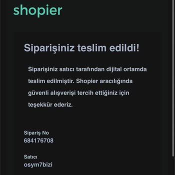 Shopier Aldığım Dijital Ürünü Göndermedi!