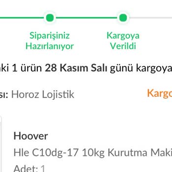Horoz Lojistik Kargo Firmasından Aldığım Ürünüm Teslim Edilmemesi