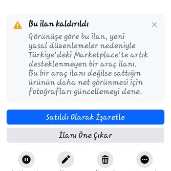 Facebook Marketplace'da Yayınladığım Ürün Tekrar Kaldırılıyor