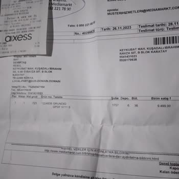 Grundig Bulaşık Makinesi Hasarlı