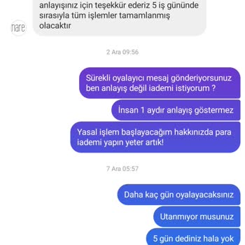 Nare Giyim 2 Aydır İadem Yatırmıyor Sürekli Oyalıyorlar