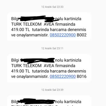 Türk Telekom Kart Bilgilerimi İzinsiz Kaydetmiş