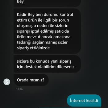 Amazon Satıcısı Ürünü Sebepsiz İptal Etti