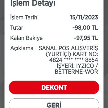 Betterme Hesabımdan Bilgim Dışında Ödeme Çekme