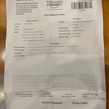 Teknosa Markantalya Şubesi Servise Giden Ürünü 50 Gündür Teslim Etmedi