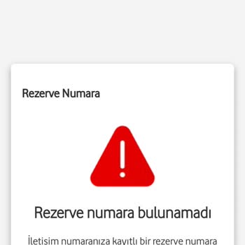 Vodafone Rezerve Numara Sorunu