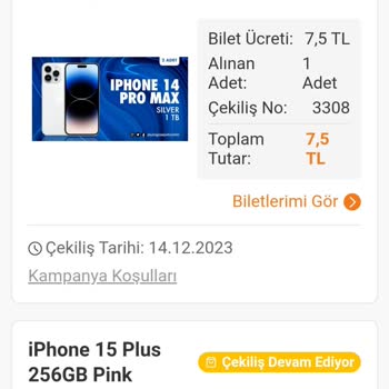 Trendyol Çekilişte Bildirim Gelmemesi