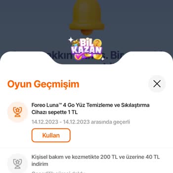 Foreo Hepsiburada Bil Kazan Kazandığım Kupon Verilmedi