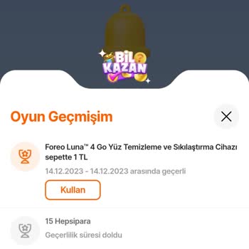 Foreo Bil Kazanda Sepette 1 TL Kupon Kullandırmıyorlar