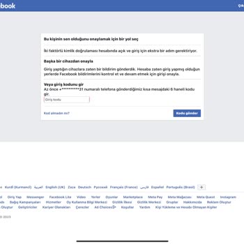 Facebook Doğrulama Kodunun Eski Numaraya Gitmesi