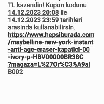 Maybelline New York Tıkla Kazan Sepette 1 TL