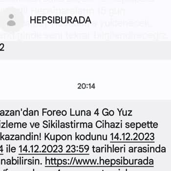 Hepsiburada Hediye Kazandınız Diye Mesaj Geliyor Arıyorum Stok Bitti