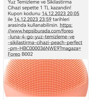 Hepsiburada Bil Kazandan 1 TL Ödülü Olan Foreo Luna Yüz Temizleme