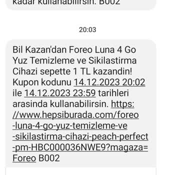 Hepsiburada Bil Kazan'dan Kazandığım Kupon