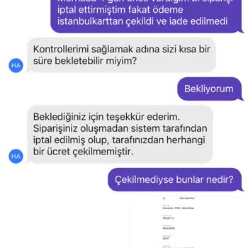 Getir'de İptal Edilen Sipariş İadesi Sorunu