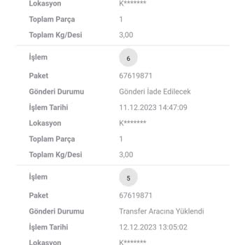 Sosyopix Teslim Edilmeden İade Sürecine Giren Ürün