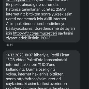 Vodafone Ek Paket İle Yaşattığı Mağduriyet