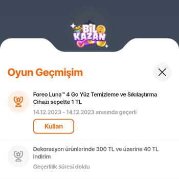 Hepsiburada Bil. Kazan Sepette 1 TL