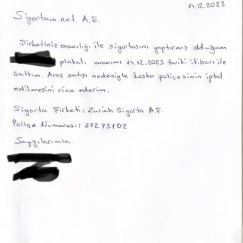 Sigortam.net'e Kasko Ve Trafik Sigortasını İptal Ettiremedim