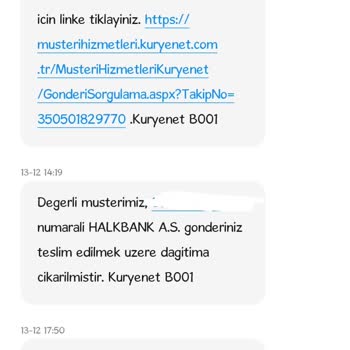 Kuryenet Kurye Hizmeti Nedeniyle Yaşadığım Teslimat Problemi