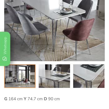 Mondihome Tuğra Ticaret İnternetle Uyuşmayan Renk Yemek Masası