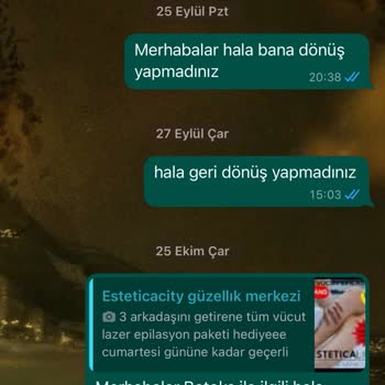 Estetica City Güzellik Merkezi Peşin Ödediğim Estetik Uygulamalarından Sonuç Alamadım