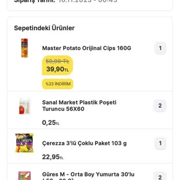 Migros Sanal Market Online Sipariş İptali