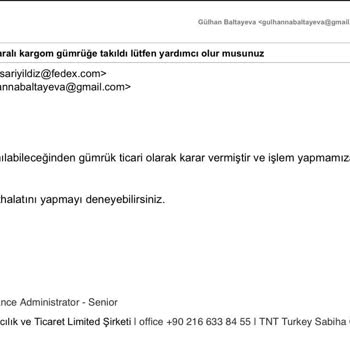 Fedex Ve Gümrük İşlemleri Çözüm Sunulmadı
