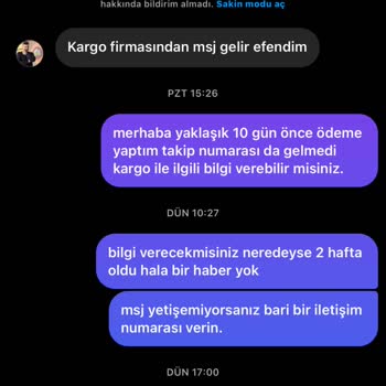 Fıstıkçı Şahap Bey Ödeme Yapılan Ürünün Gönderilmemesi İle İlgili Şikayet