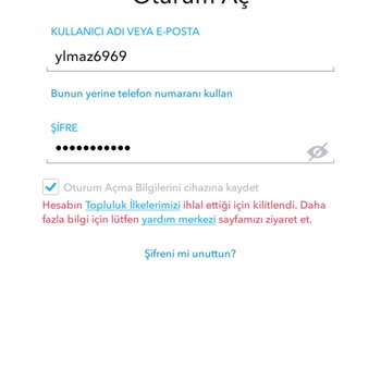 Snapchat Hesabım Kitlendi Geri Alamıyorum