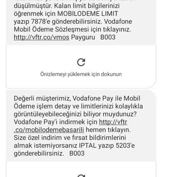 Vodafone 624.99 TL Mobil Ödeme İptali.