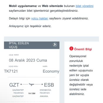 Obilet İptal Uçuş Para İadesi