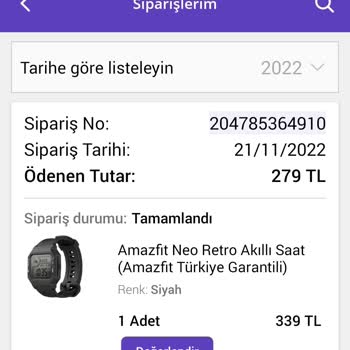 KVK İzmir Şubesi Amazfit Saati Amir Edemedi.