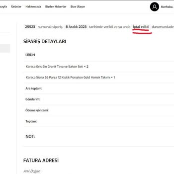 Mmutfak.com Firması Mağduriyet Şikayeti