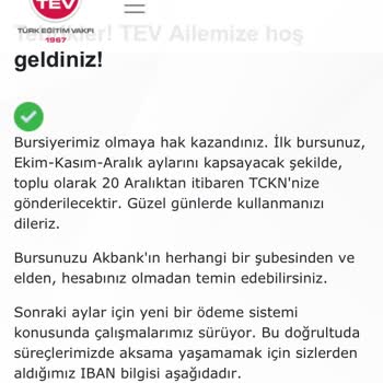 Türk Eğitim Vakfı Bursum Kazanmama Rağmen Yatmadı